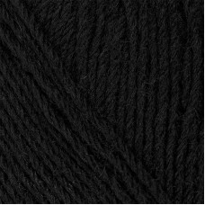 Пряжа для вязания ПЕХ Детский каприз трикотажный (50% мериносовая шерсть, 50% фибра) 5х50г/400м цв.002 черный