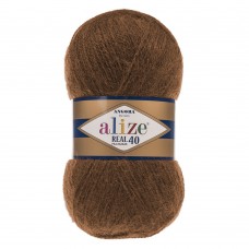 Пряжа для вязания Ализе Angora Real 40 (40% шерсть, 60% акрил) 5х100г/480м цв.690 кирпичный меланж