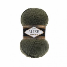 Пряжа для вязания Ализе LanaGold (49% шерсть, 51% акрил) 5х100г/240м цв.029 хаки