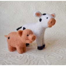Набор для изготовления текстильной игрушки Toyzy TZ-F021 Коровка и Свинка Валяние
