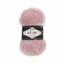 Пряжа для вязания Ализе Mohair classic (25% мохер, 24% шерсть, 51% акрил) 5х100г/200м цв.161 пудра
