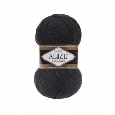 Пряжа для вязания Ализе LanaGold (49% шерсть, 51% акрил) 5х100г/240м цв.151 т.серый меланж