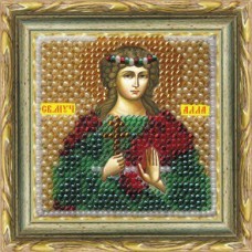 Рисунок на ткани Вышивальная мозаика  4040 Икона Св. Мученица Алла 6,5х6,5 см