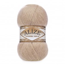 Пряжа для вязания Ализе Angora Gold (20% шерсть, 80% акрил) 5х100г/550м цв.190 беж