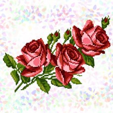 Флизелин водорастворимый с рисунком CONFETTI  K337 Букет роз