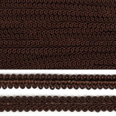 Тесьма TBY Шанель плетеная шир.12мм 0384-0016 цв.030 коричневый уп.18,28м