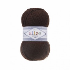 Пряжа для вязания Ализе LanaGold 800 (49% шерсть, 51% акрил) 5х100г/800м цв.026 коричневый