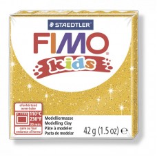 FIMO kids полимерная глина для детей, уп. 42г цв.блестящий золотой, 8030-112
