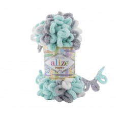 Пряжа для вязания Ализе Puffy color (100% микрополиэстер) 5х100г/9м цв.6408