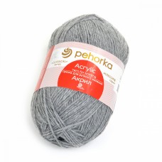 Пряжа для вязания ПЕХ Акрил (100% акрил) 5х100г/300м цв.096 серый меланж