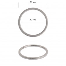 Кольцо металл TBY-3C13550.2 35мм (внутр. 30мм) цв. никель уп. 10шт