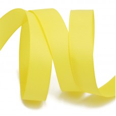 Лента Ideal репсовая в рубчик шир.25мм цв. 640 (021) желтый уп.27,42м