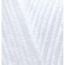 Пряжа для вязания Ализе Lana Gold Plus (49% шерсть, 51% акрил) 5х100г/140м цв.055 белый