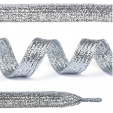Шнурки TBY плоские 10мм SLFM020 металлик длина 130 см уп.10шт