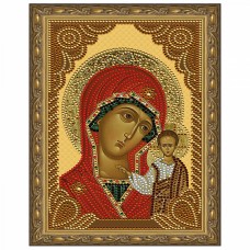 Картина 5D мозаика с нанесенной рамкой Molly KM0799 Казанская Божия Матерь (11 цветов) 20х30 см