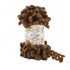 Пряжа для вязания Ализе Puffy (100% микрополиэстер) 5х100г/9.5м цв.321 кофе мокка