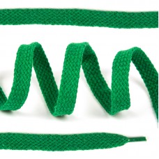 Шнурки плоские 12мм х/б дл.150см цв.018 св.зелёный (10 комп)