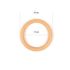 Кольцо для бюстгальтера пластик TBY-82649 d15мм, цв.бежевый, уп.100шт