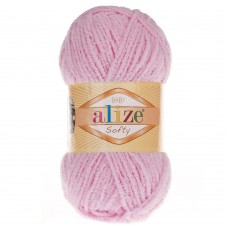 Пряжа для вязания Ализе Softy (100% микрополиэстер) 5х50г/115м цв.185 детский розовый