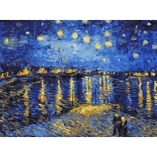 Картины по номерам Звездная ночь над Роной EX5348 30х40 тм Цветной
