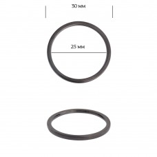 Кольцо металл TBY-3B13549.3 30мм (внутр. 25мм) цв. черный никель уп. 10шт