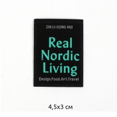 Аппликации пришивные TBY.2411 Real Nordic Living 4,5х3см,черный уп.20 шт