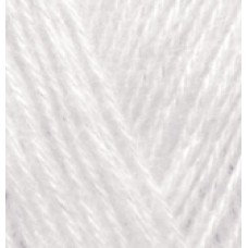 Пряжа для вязания Ализе Angora Gold Simli (5% металлик, 20% шерсть, 75% акрил) 5х100г/500м цв.599 слоновая кость