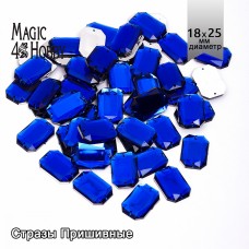 Стразы пришивные акриловые MAGIC 4 HOBBY MG.AF.02 18x25 мм прямоугольник цв.03 синий уп.50 шт