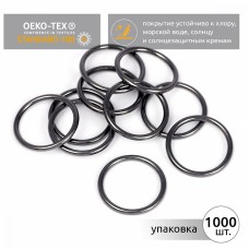 Кольцо для купальника металл TBY-018E.SW d18мм, цв.черный никель, уп.1000шт
