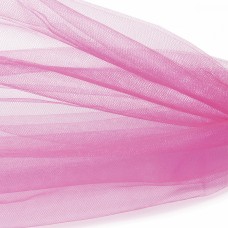 Фатин Кристалл средней жесткости блестящий K.TRM шир.300см, 100% полиэстер цв. 12 К уп.50м - ярк.розовый