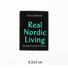 Аппликации пришивные TBY.2411 Real Nordic Living 4,5х3см,черный уп.20 шт