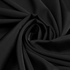 Ткань шелк Армани 120г/м² 97% ПЭ 3% Спандекс шир.150см TBYArm-016 цв.16 черный рул.25м
