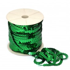 Пайетки плоские на нитях 6мм TBY-F06 цв.04 зеленый уп.91,4м