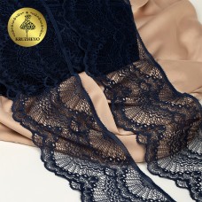 Кружево-стрейч KRUZHEVO TBY.30239/N шир.100мм цв.S919 синий сапфир уп.3м