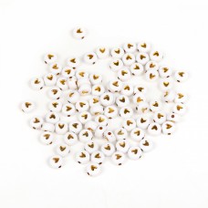 Бусины сердечки  M4H-B009 уп. 50г (360 +- 10 шт)