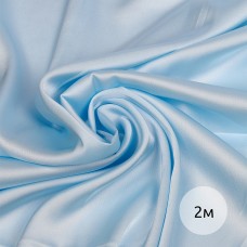 Ткань шелк Армани 90г/м² 97% ПЭ 3% Спандекс шир.150см TBYArm-076 цв.76 св.голубой уп.2м