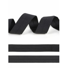 Резинка TBY бельевая Окантовочная плотная 20мм черный F322 уп.25м