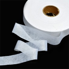 Лента Idealtex нитепрошивная клеевая по долевой 25мм 45г/м² в инд.упаковке белый 4725W рул.100м
