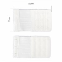 Удлинитель для бюстгальтера 3 крючка TBY.29432 5,5см цв.белый уп.3шт