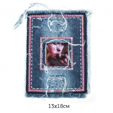Аппликации джинсовые пришивные TBY.2176 13х18см