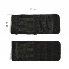 Удлинитель для бюстгальтера 2 крючка TBY.29430 3,8см цв.черный уп.3шт