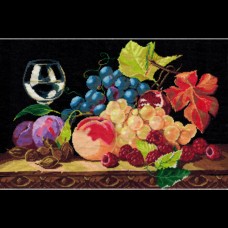Набор для вышивания мулине НИТЕКС 0206 Натюрморт с виноградом 26х40 см упак (1 шт)