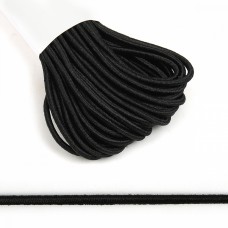 Резинка TBY шляпная (шнур круглый) цв.F322 черный 2мм рул.10м (+-0,5м)