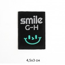 Аппликации пришивные TBY.2410 Smile 4,5х3см,черный уп.20 шт