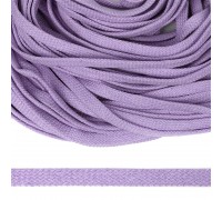 Шнур плоский х/б 15мм турецкое плетение цв.026 сирень уп.50 м
