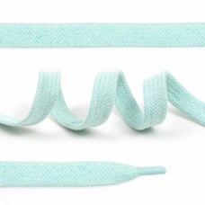 Шнурки плоские 10мм классическое плетение х/б дл.150см цв.020 мятно-голубой (10 комп)