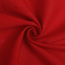 Ткань льняная 190 г/м² лен 40%, вискоза 60% шир.140 см TBY.Li.1002.06 цв.06 красный уп.2м