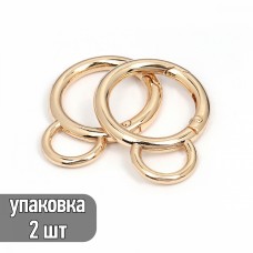 Карабин металл TBY.107924  (внутр. 25мм) цв.золото уп.2шт