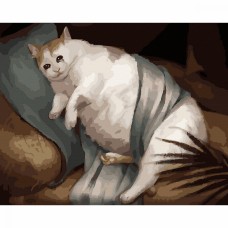 Картины по номерам GX44021 Толстый кот 40х50 см