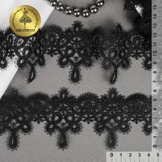 Кружево гипюр KRUZHEVO TBY.16GB2006 шир.65мм цв.черный уп.13,71м
